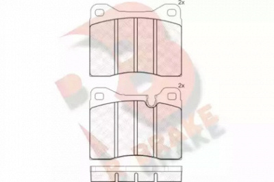 R BRAKE rb0304 -  Комплект тормозных колодок, дисковый тормоз